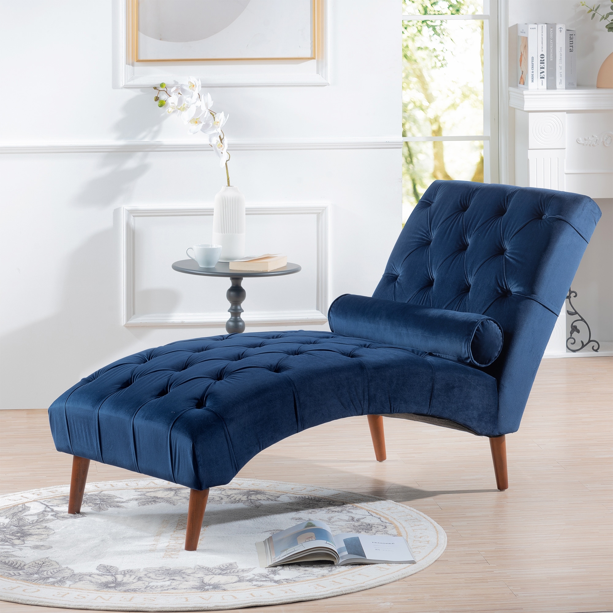 Classic Upholstered Chaise Lounge Chair Single Sofa Chair