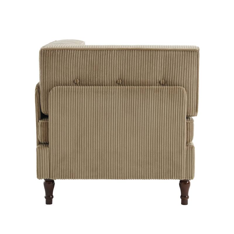 Modern Corduroy Corner Armchair Armless Chair sofa