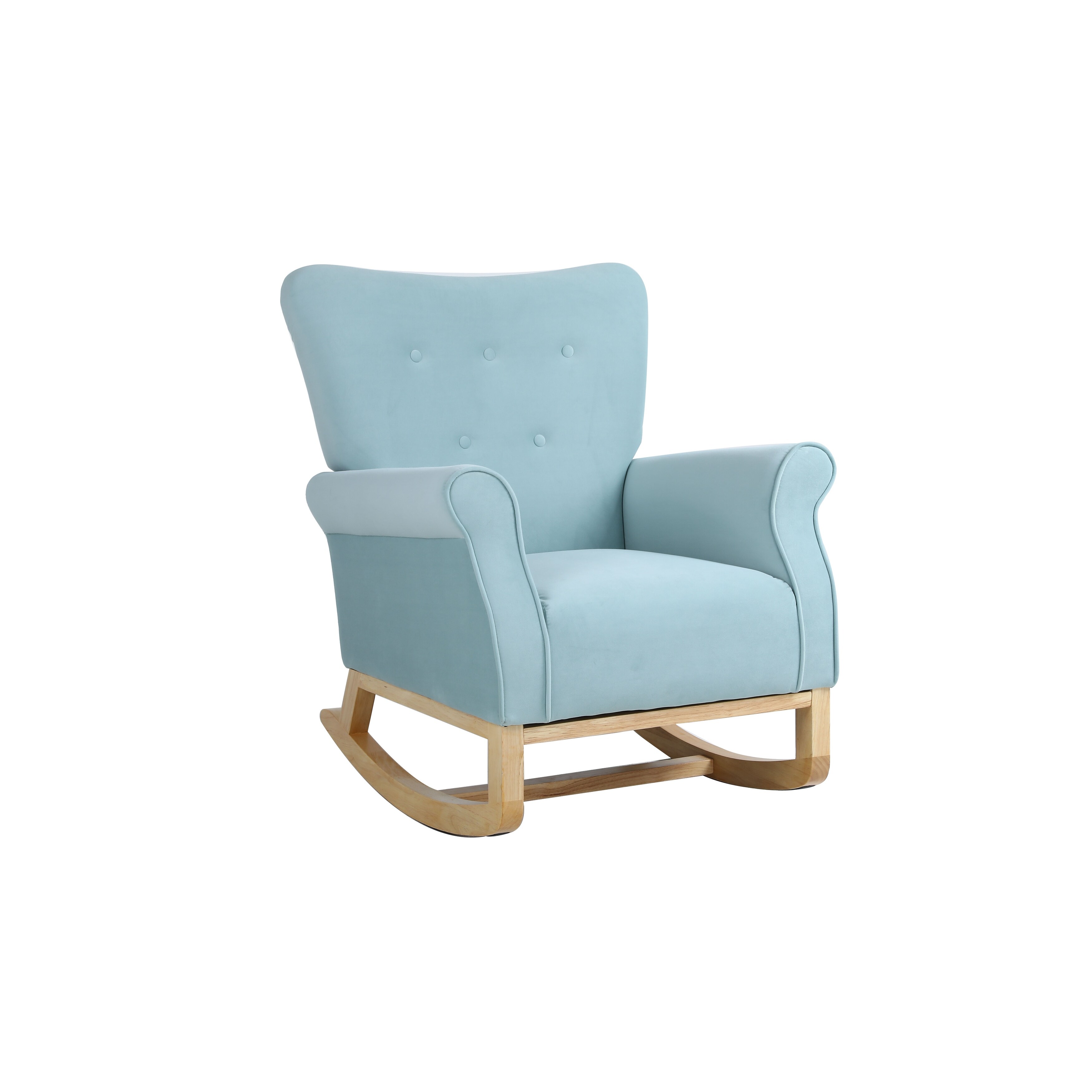 Teal Velvet Nursery Chair Nursery Glider Recliner Rocking Chair