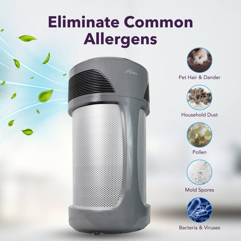 Hunter AirMax Whole Home Industrial Strength Air Purifier with True HEPA and EcoSilver Pre-Filter