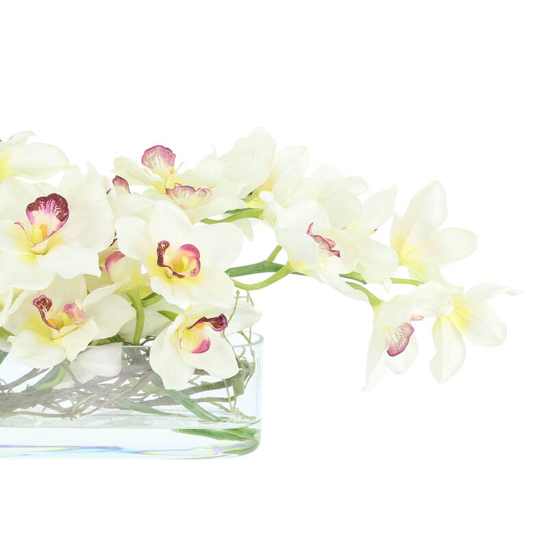 Modern Arrangement with Orchids and Curly Willow