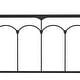 preview thumbnail 4 of 5, Hillsdale Furniture Jocelyn Metal Headboard Only, Black Sparkle