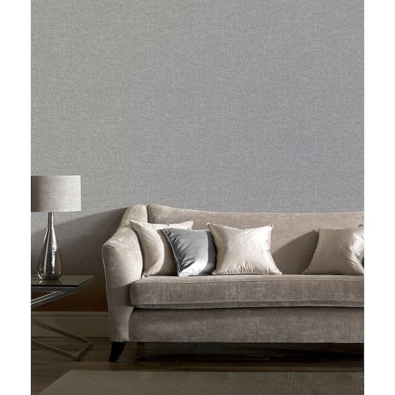 Arthouse Maisie Grey Linen Wallpaper