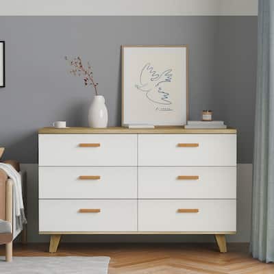 White Drawer Cabinet with 6 Drawers