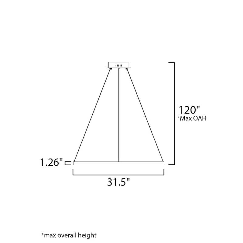 Groove 32" LED Pendant