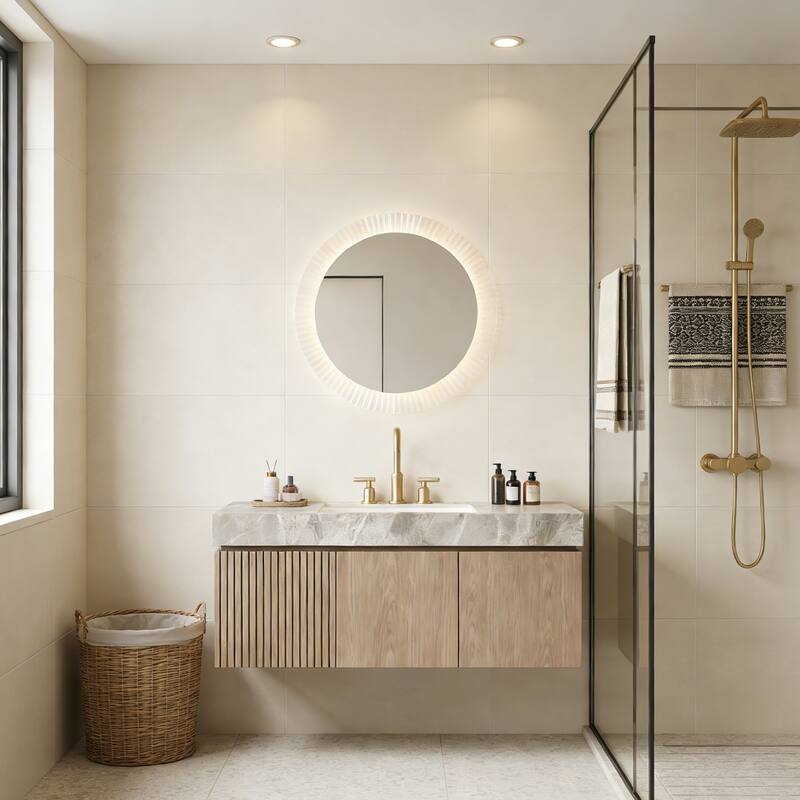 Floating Bathroom Vanity with 3 Pre-drilled Faucet Holes