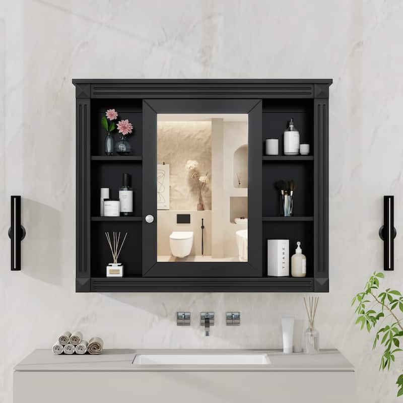 35'' x 28'' Wall Mounted Bathroom Medicine Cabinet - 35" x 7" x 29"