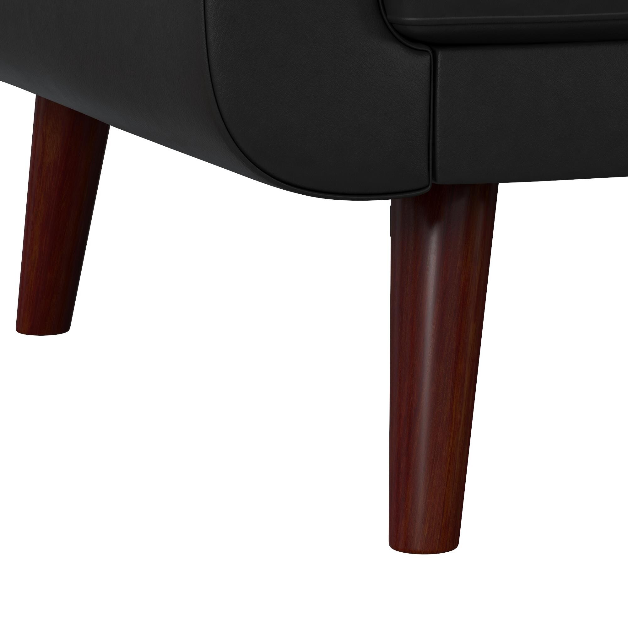 Avenue greene fania faux deals leather modern chair