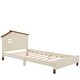 preview thumbnail 12 of 10, Twin Size Wood Platform Bed with House-Shaped Headboard