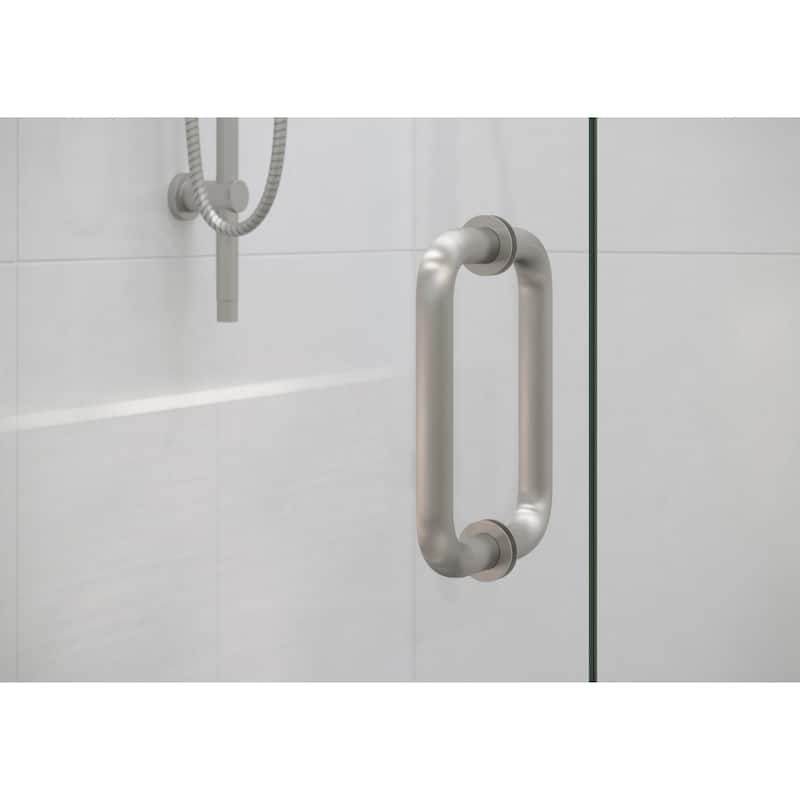 Albedo 28 in. W x 78 in. H Fully Frameless Hinged Shower Door - Width Adj 28.375 - 28.775