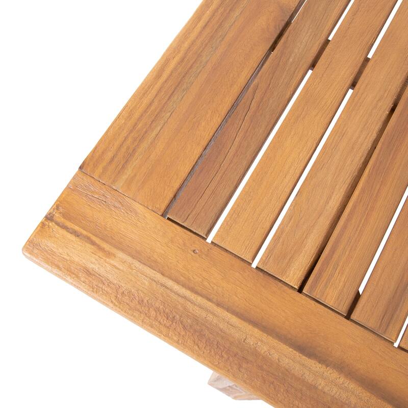 Christopher Knight Home - 7-Piece Acacia Wood Outdoor Dining Table Set with Wicker Dining Chairs and 79" Expandable Table