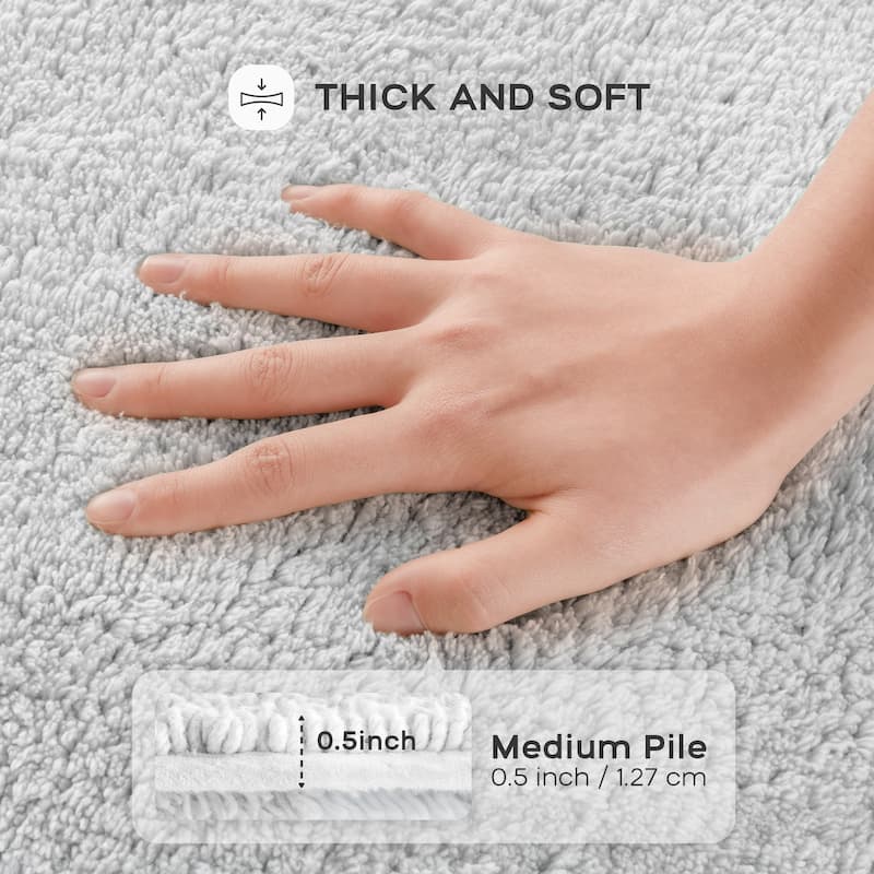 Madison Park Signature Splendor 100-percent Cotton Tufted 3000 GSM Reversible Bath Rug