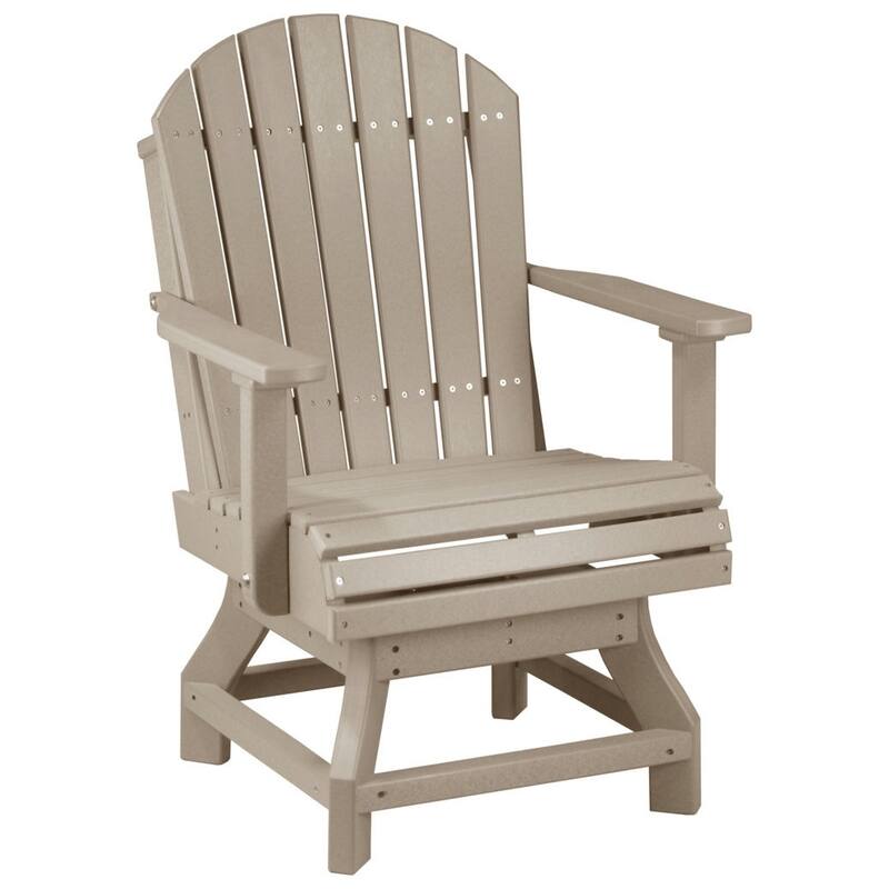 Set of 4 Poly Lumber Adirondack Swivel Chairs