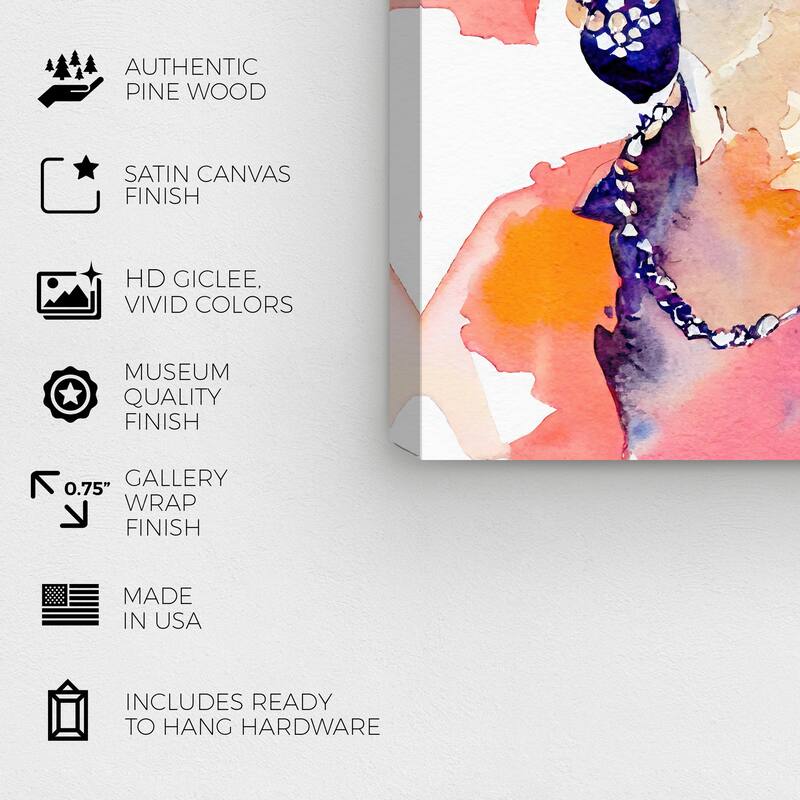 Wynwood Studio Fashion and Glam Mabella III Pink and Modern & Contemporary Wall Art Canvas Print