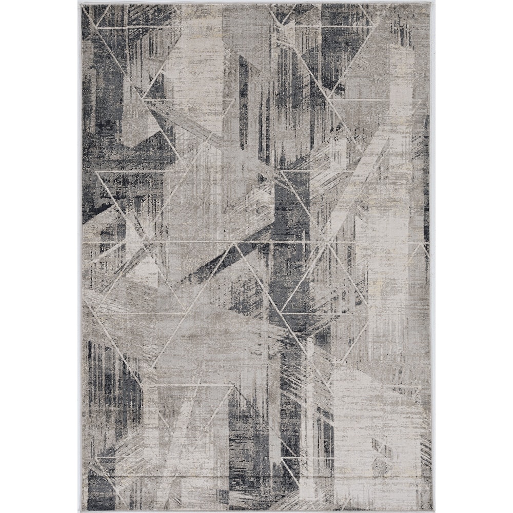 Carson Carrington Hartvien Distressed Lines Rug