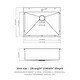 preview thumbnail 14 of 18, Black Stainless Steel Single Bowl Drop-in Kitchen Sink with Rinse Grid