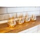 preview thumbnail 4 of 3, Jeanne Fitz Slant Collection Wine Decanter and Set of Four Stemless Wine Glasses, Gold