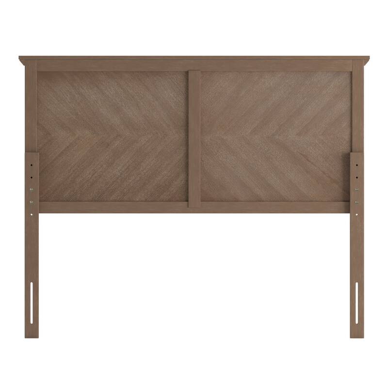 Solid Wood Herringbone Patterned Headboard Only