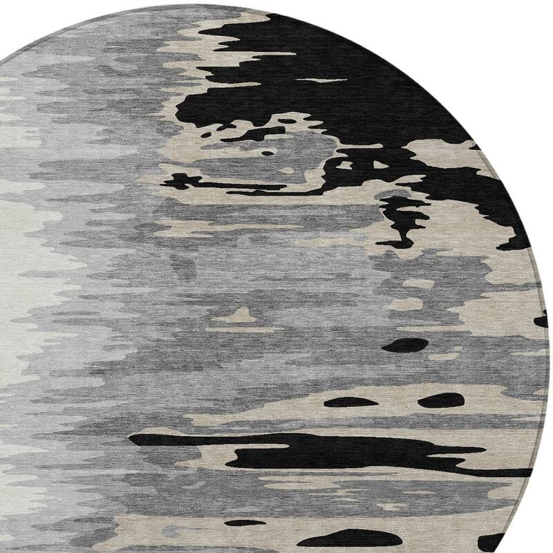 HomeRoots Abstract Transitional Rectangle Outdoor Rug