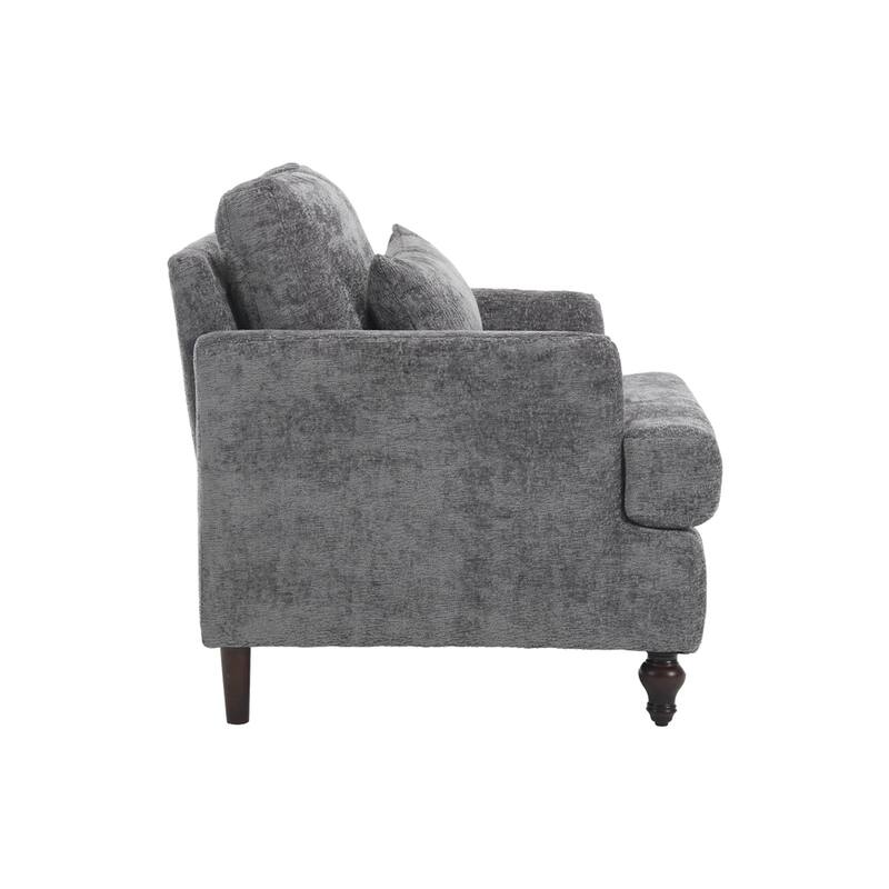 Modern Wood Frame Armchair for Living Room