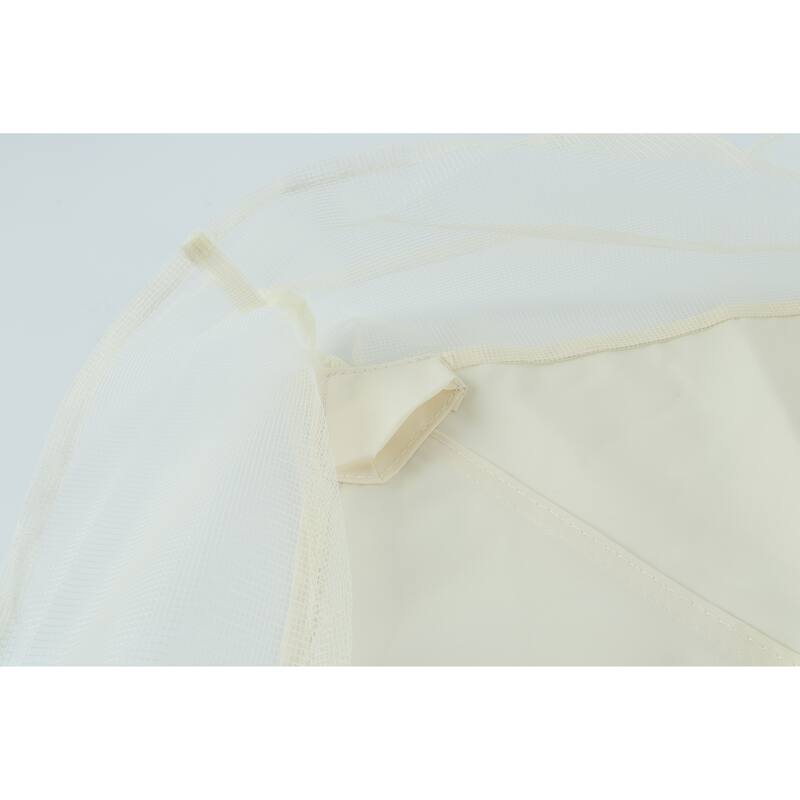 Anmytek 10x10 Ft Double Tiered Gazebo Replacement Canopy Beige 300D Polyester with PA Coating UV Protection Water Resistant Hook