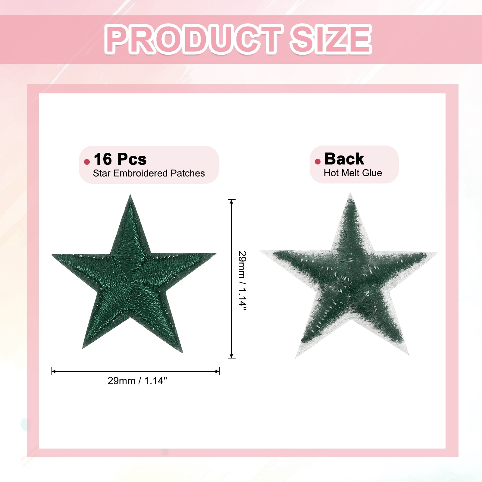 Iron on Star Patches, Sew on Star Embroidered Patches, Decorative Repair Patch Applique for Backpacks