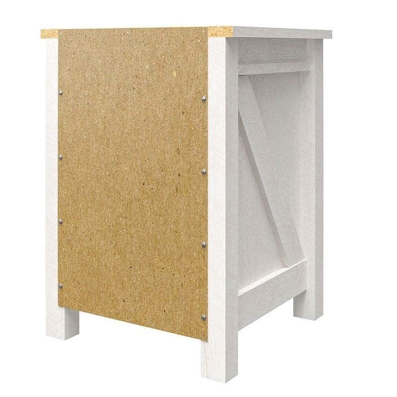 Farmhouse 1-Drawer Bedroom Nightstand with Open Shelf
