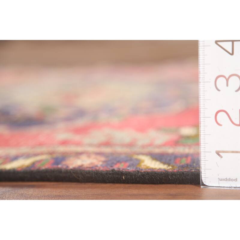 Hand Knotted Oriental 100% Wool Carpet Traditional Floral Pink Tabriz Area Rug - 4' 10'' X 3' 2''