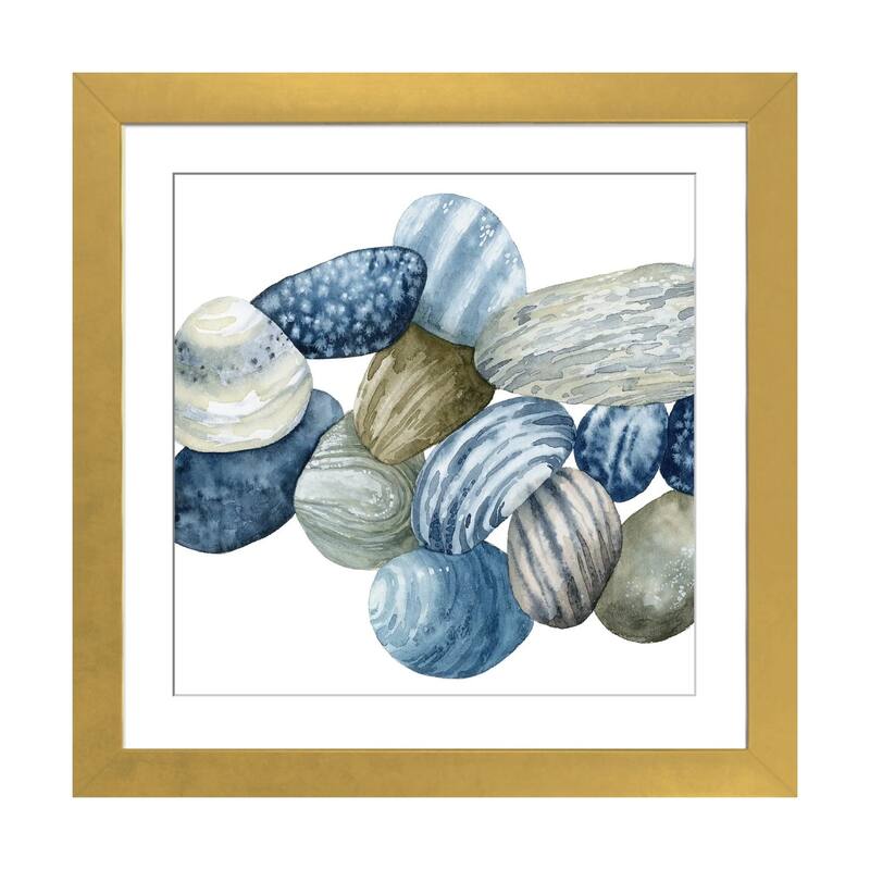 iCanvas "Found Pebbles I" by Grace Popp - Gold - 16x16x1