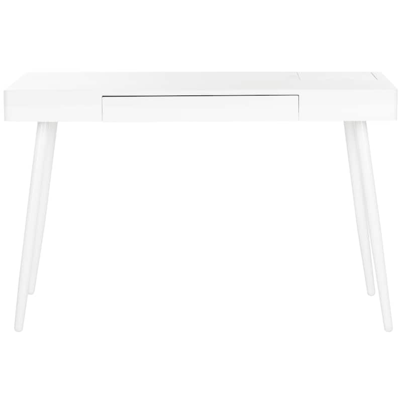 SAFAVIEH Ardelle Mid Century Scandinavian White One Drawer Desk