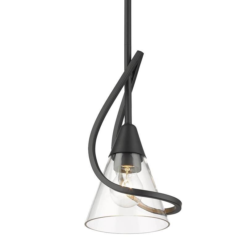 Wry Lighting Olympia 1-light Pendant in Matte Black - Matte Black