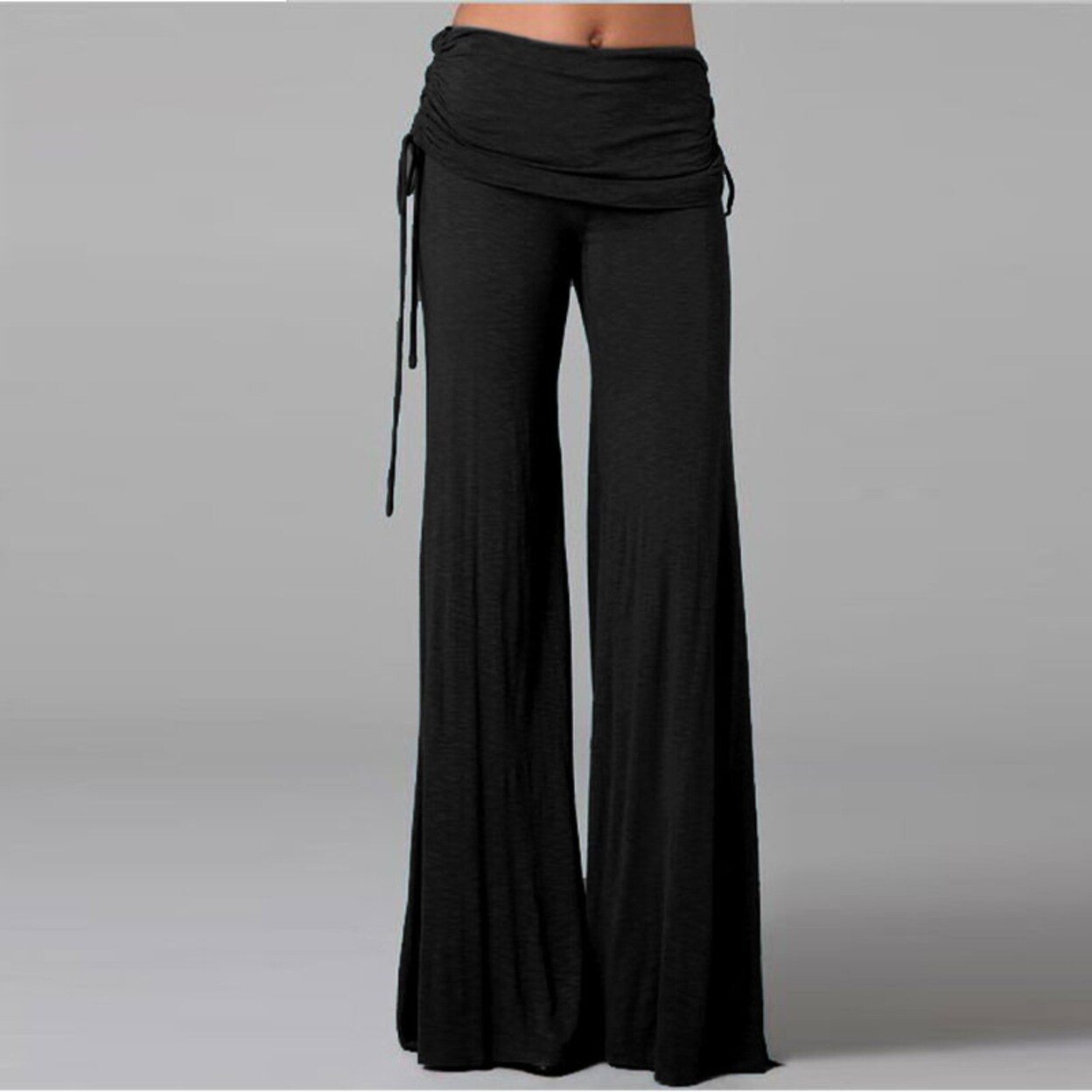 Shop High Waist White Wide Leg Pants Trousers Casual Wear Oversize