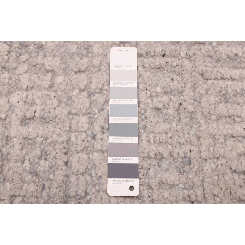 ECARPETGALLERY Hand-knotted Looma Grey Wool Rug - 8'0 x 9'9