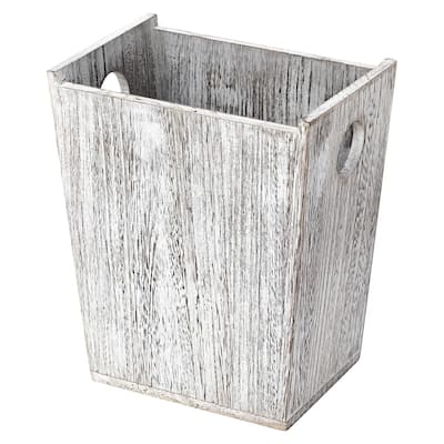 Wood Trash Can Wastebasket