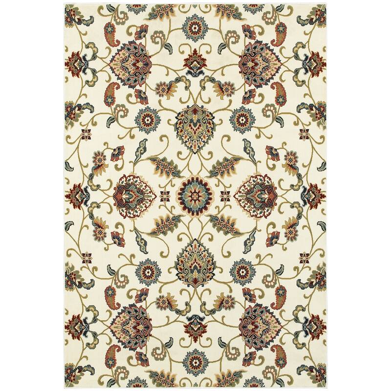 Henderson Ivory Various Colors Floral Oriental Casual Area Rug