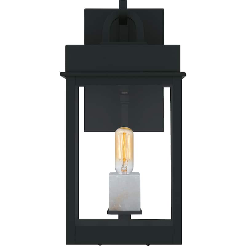 Carmen 1-Light Matte Black Outdoor Wall Lantern
