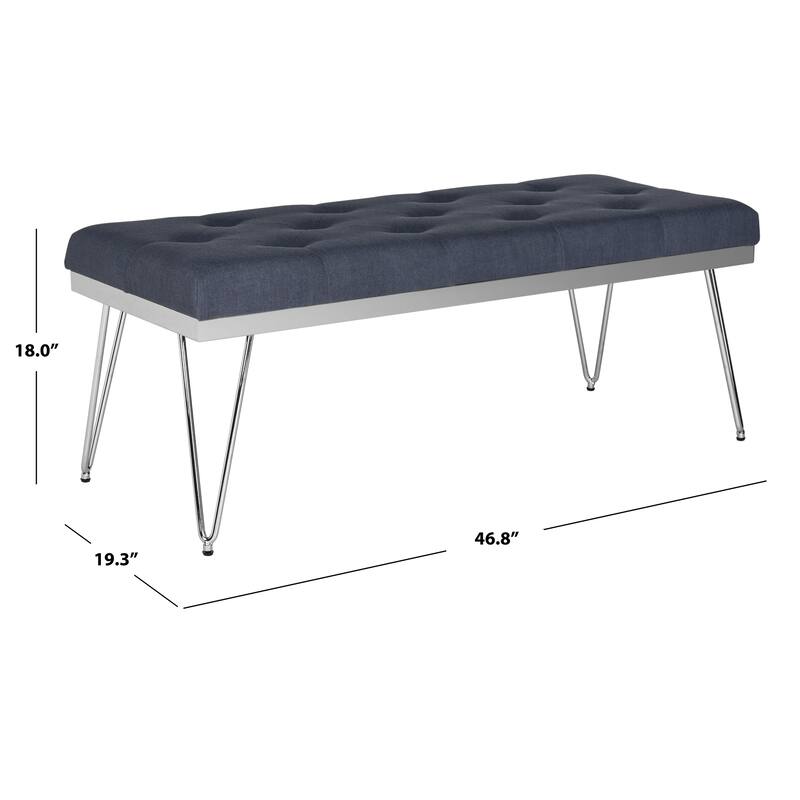 SAFAVIEH Pusa Bench - 46.8" x 19.3" x 18" - 47Wx19Dx18H