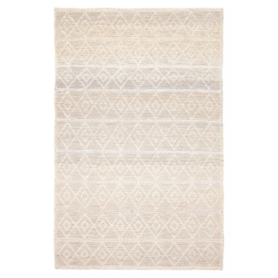 ECARPETGALLERY Braid weave Sienna Cream Wool Rug - 5'1 x 7'10
