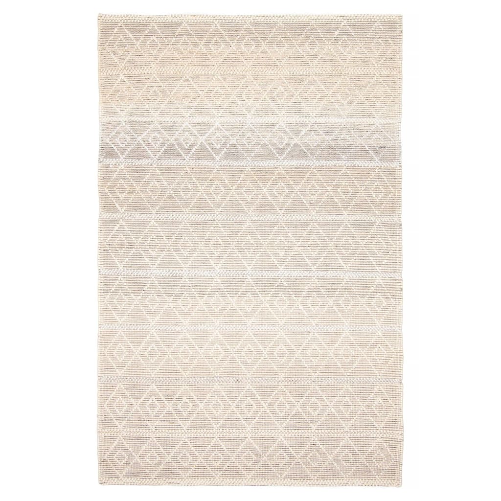ECARPETGALLERY Braid weave Sienna Cream Wool Rug - 5'1 x 7'10