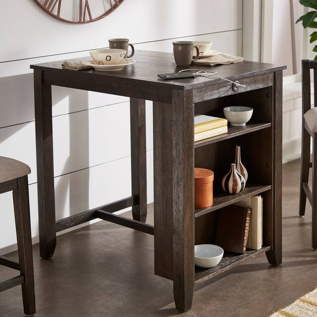 Beck Wood Counter Height Dining Table with USB by iNSPIRE Q Classic