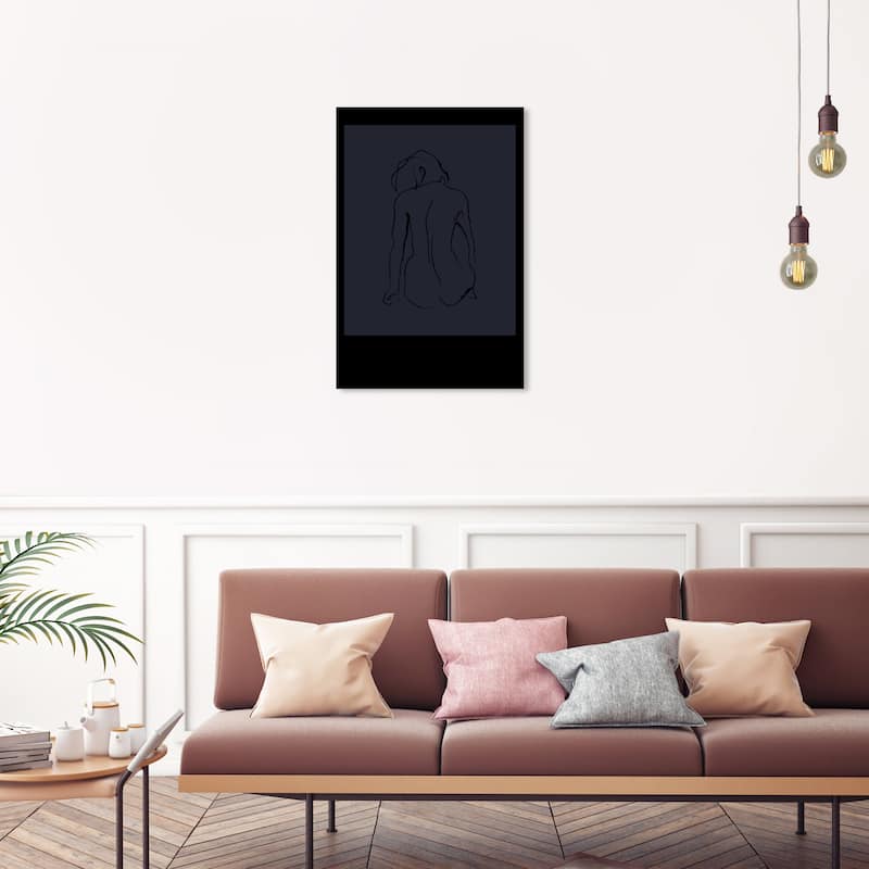 Wynwood Studio Canvas People and Portraits Simplicity Body Drawing Black and Tan Modern & Contemporary Wall Art Canvas Print - 20 x 30