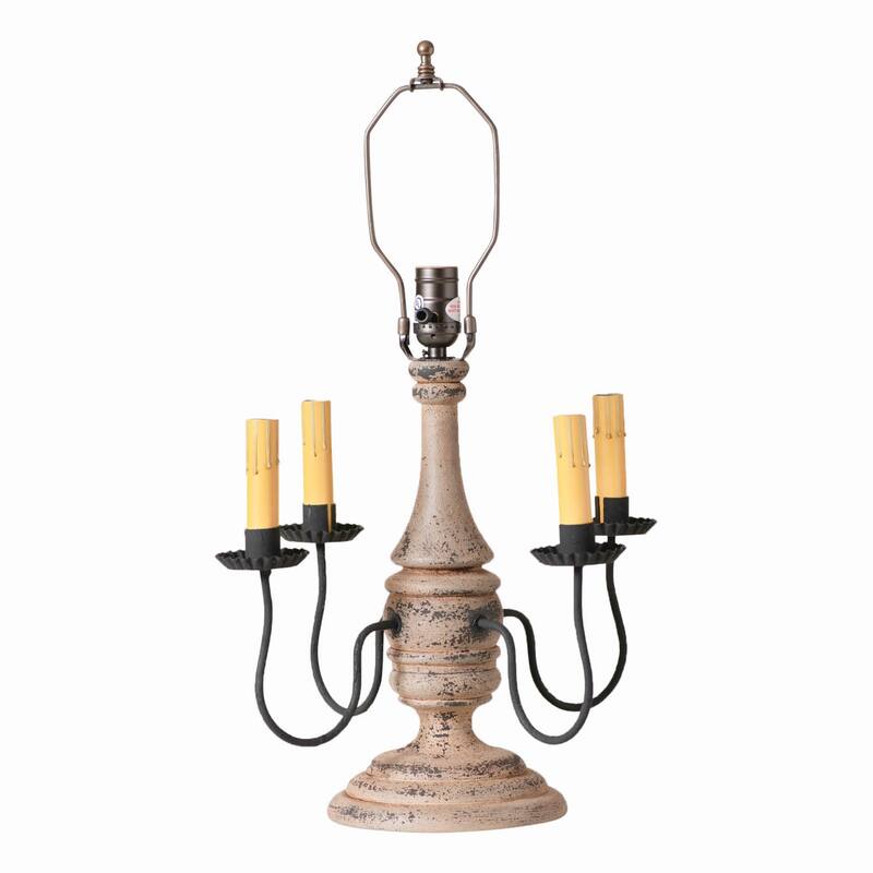 Irvins Country Tinware Jamestown Table Lamp Base Hartford Buttermilk - 21.5 X 14.5 X 14.5 inches