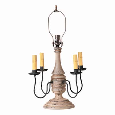 Irvins Country Tinware Jamestown Table Lamp Base Hartford Buttermilk - 21.5 X 14.5 X 14.5 inches
