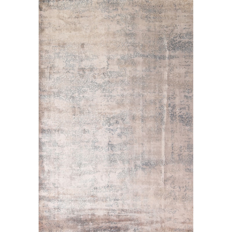 Modern Abstract Oriental Area Rug Handmade Wool Carpet - 6'7"x 9'10"