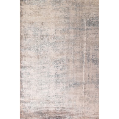 Modern Abstract Oriental Area Rug Handmade Wool Carpet - 6'7"x 9'10"