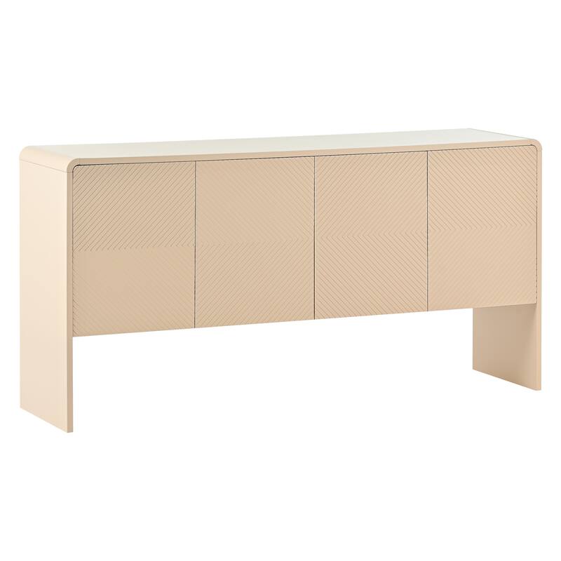 60"L Large Storage Space Sideboard with 4 Doors and Rebound Device