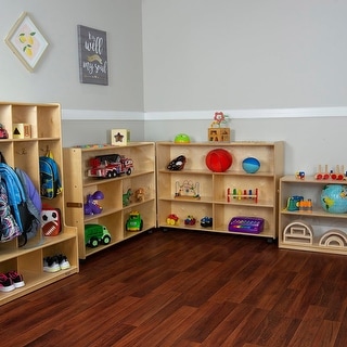 Contender Mobile Folding Storage Unit, Toy Organizer, Bookcase Shelves Sturdy Birch Plywood Classroom, Daycare