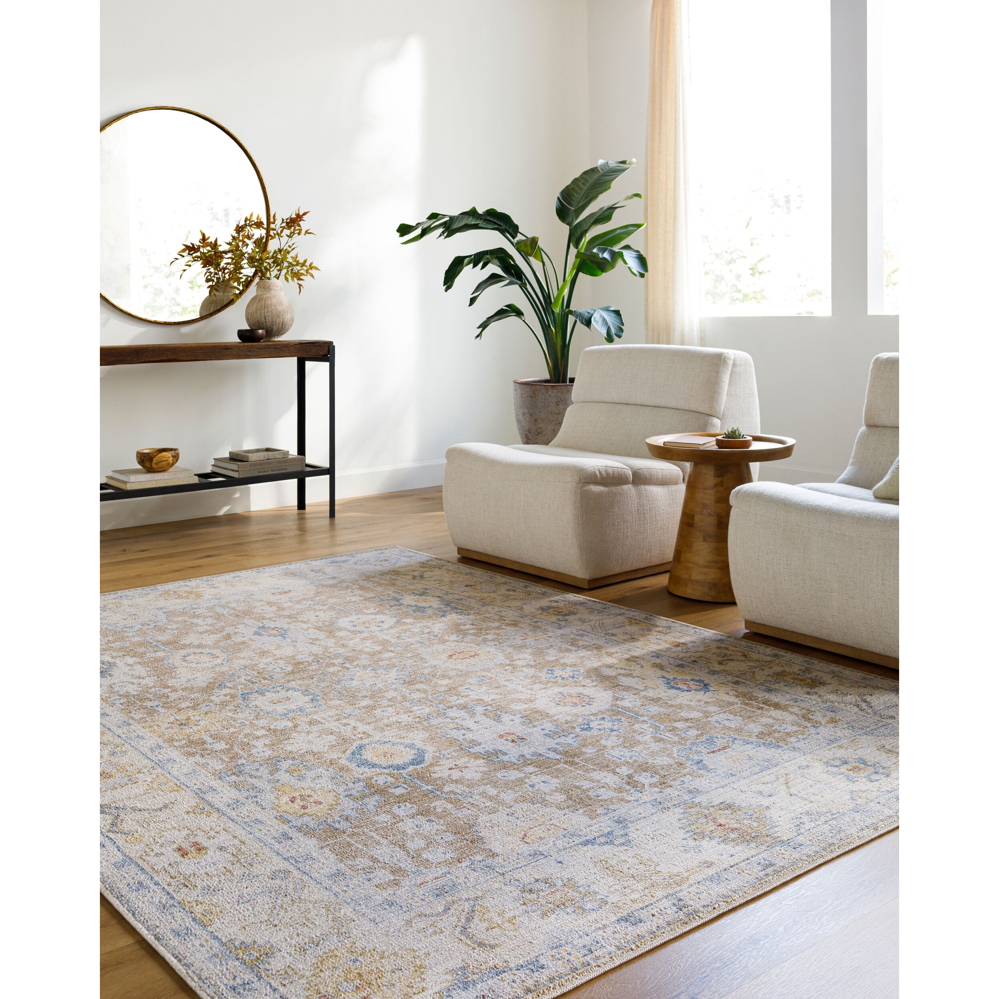 Livabliss Traditional Marlon Border Area Rug