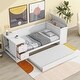 preview thumbnail 2 of 28, Twin Size Daybed Trundle Bed Pine Wood Bed Frame for Kids Teens