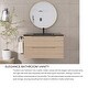 preview thumbnail 11 of 57, Floating Bathroom Vanity in Evita Oak with Integrated Quartz Sand Top